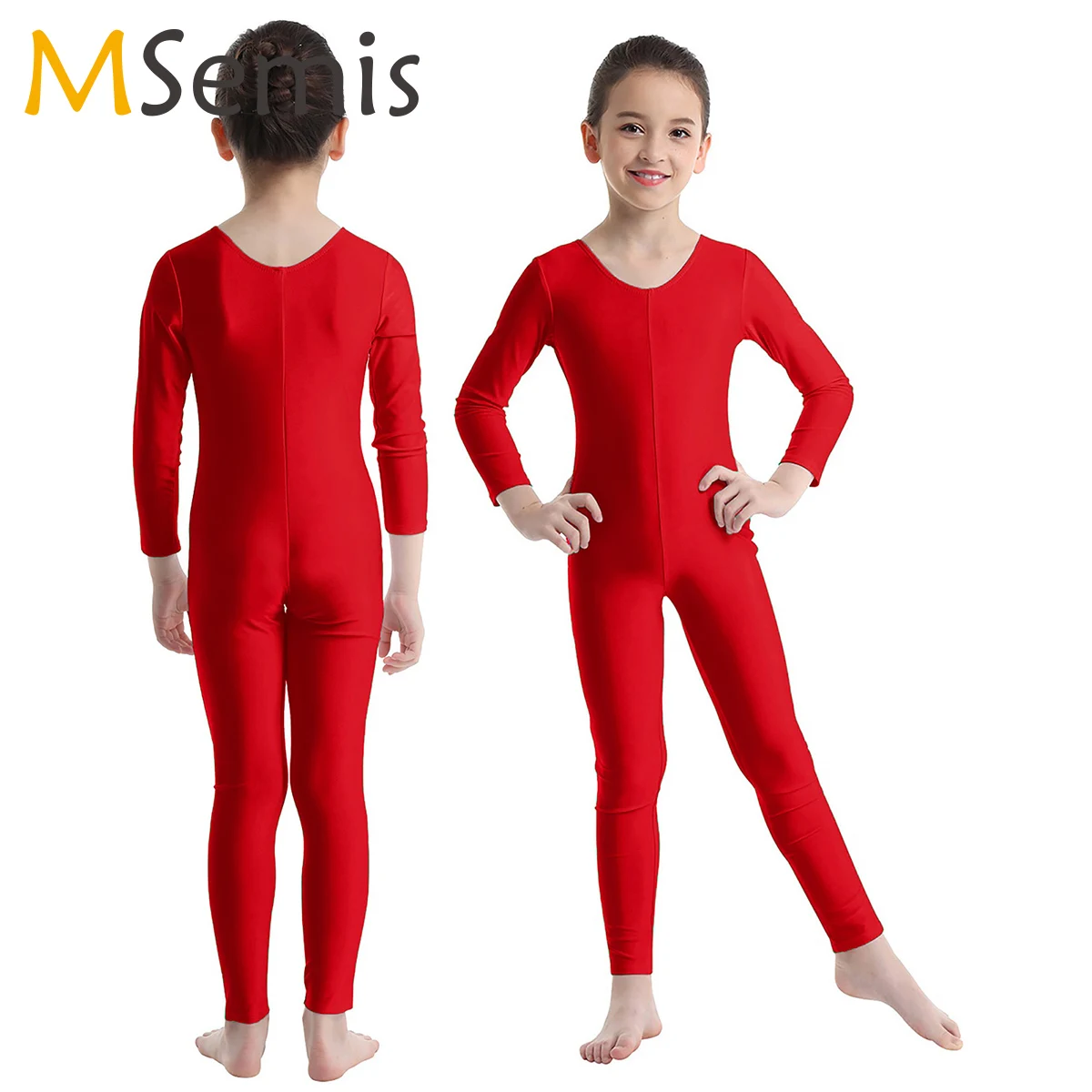 Teens Girls Ballet Dance Leotards Gymnastics Unitards Children Dancewear Kids Full Body Long Sleeve Jumpsuit Kid Show Stage Wear