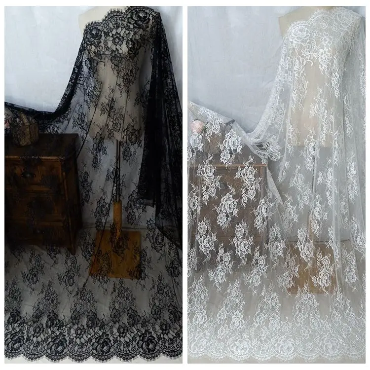 Florals Wedding Dress Lace Fabric Chantilly Lace Width(height) 150cm Length 300cm per Piece