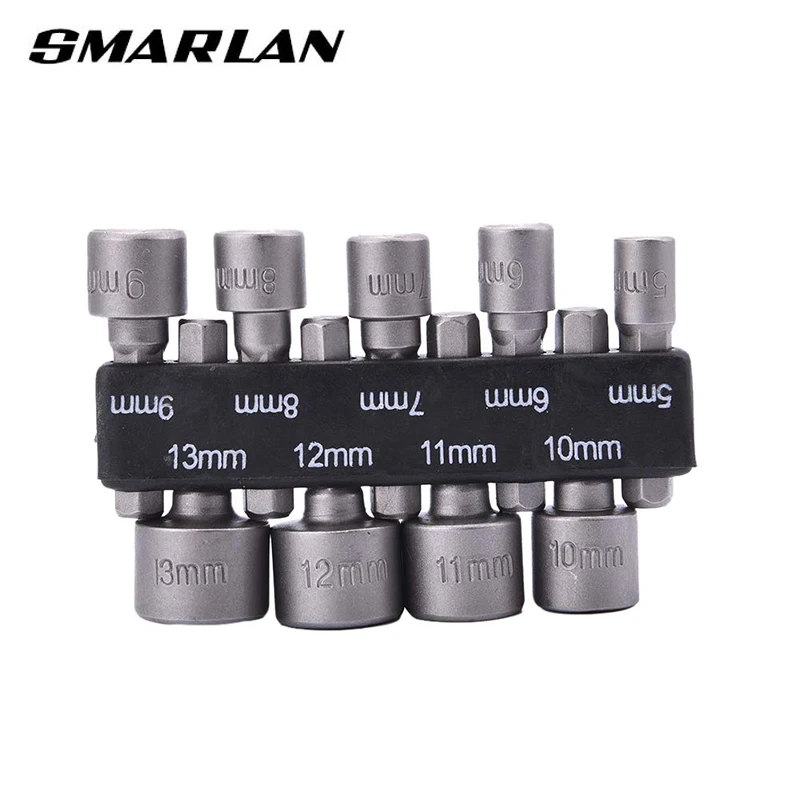 9pcs Nut Driver Drill Bit Set Socket Chuck Adapter 1/4