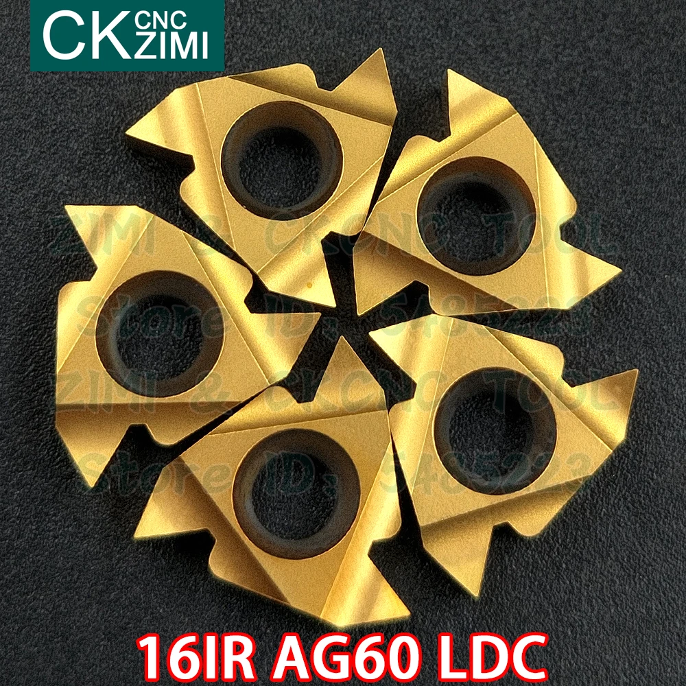 16IR AG60 LDC كربيد إدراج الخارجية الموضوع إدراج أدوات خيوط أدوات التصنيع باستخدام الحاسب الآلي مخرطة معدنية تحول أدوات القطع 16IR للصلب