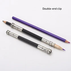 1 pcs Metal Pencil Extender Stainless Steel Pencil Lengthener Double-Headed Pencil Entender Pencil Sleeve stationery articles