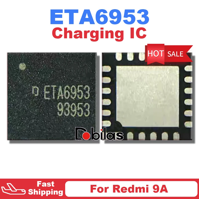 

10Pcs/Lot ETA6953 For Redmi 9A Charger IC Charging IC BGA Replacement Parts Mobile Phone Integrated Circuits Chipset Chip