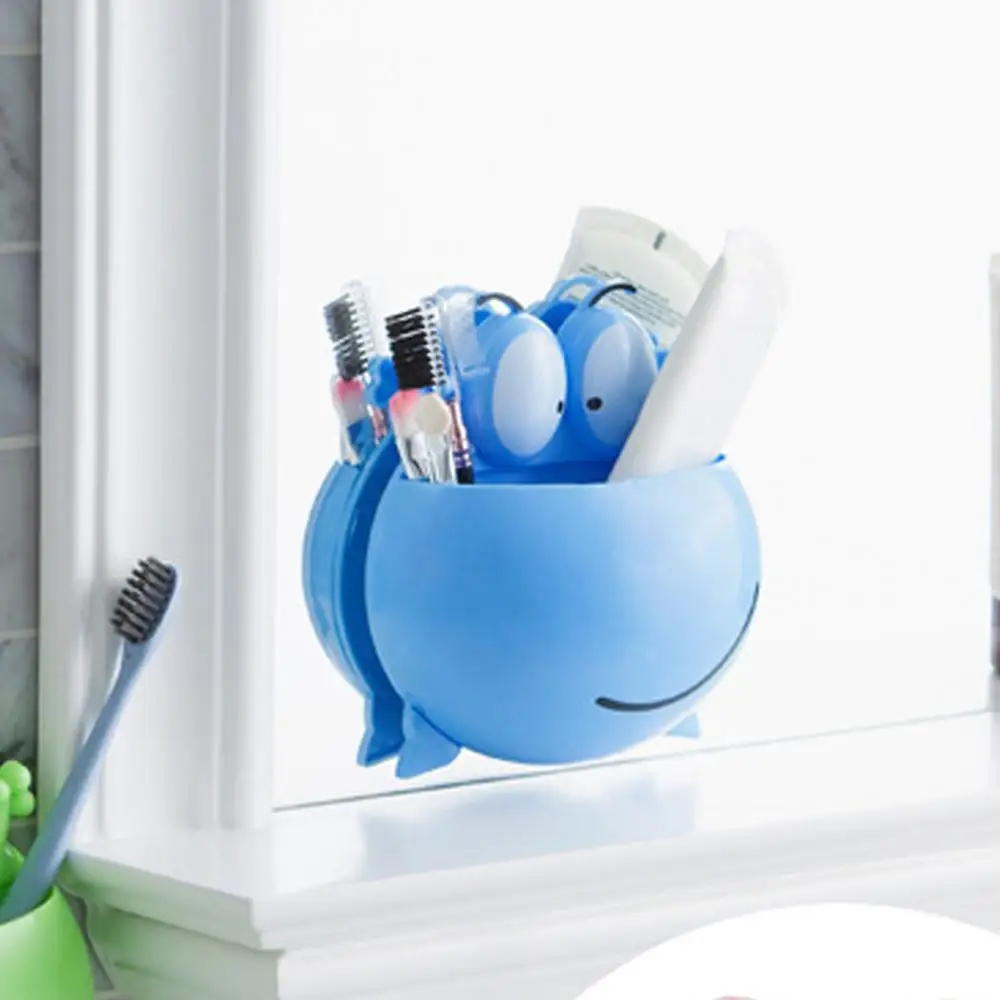 Wall Sucker Large Eye Frog Plastic Toothbrush Rack Holder Cartoon Home Bathroom Organizer Tools