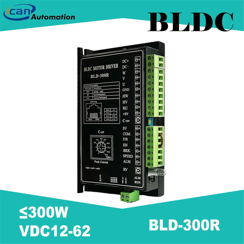 

ICAN NEW ARRIVE BLD300R 24v 36v 300w 200W bldc driver 3phase 48v bldc driver