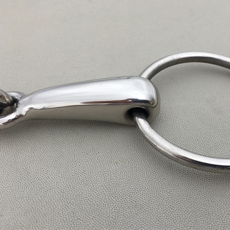 Embouchure creuse de cheval en acier inoxydable, anneau adt Snaffle Bit, produit d'équipement de cheval, 12cm