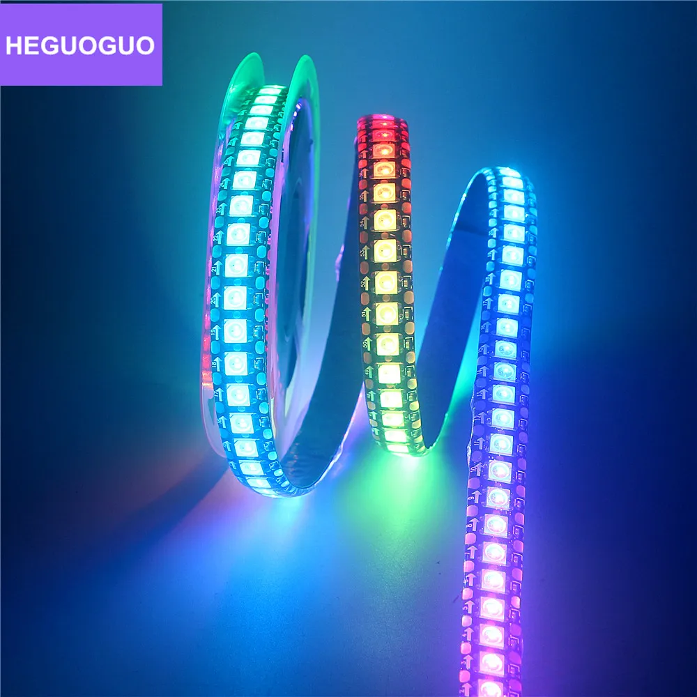

DC 5V WS2812B LED Strip Waterproof 30LEDs/m 60LEDs/m 144Leds/m 5050 Full color Flexible Individually Addressable LED Light Lamp