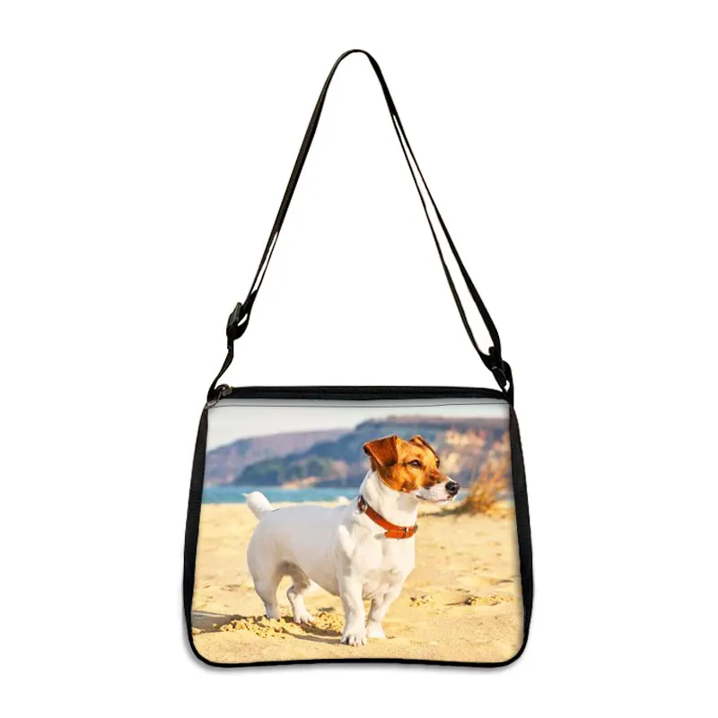 Cute Dog Printed Shoulder Bag New Jack Russell Terrier Ladies Underarm Bag Fashion Handbag Shoulder  Adjustable Length Tote Bag