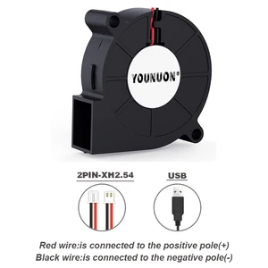 5015 5cm DC 5V 12V 24V 2Pin Bola Ganda / Bantalan Hidrolik Kipas Blower Turbin Pendingin Tanpa Sikat 50mm x 15mm Kipas Pendingin Blower 8 kipas brushless dc penjualan terbaik 12v - №