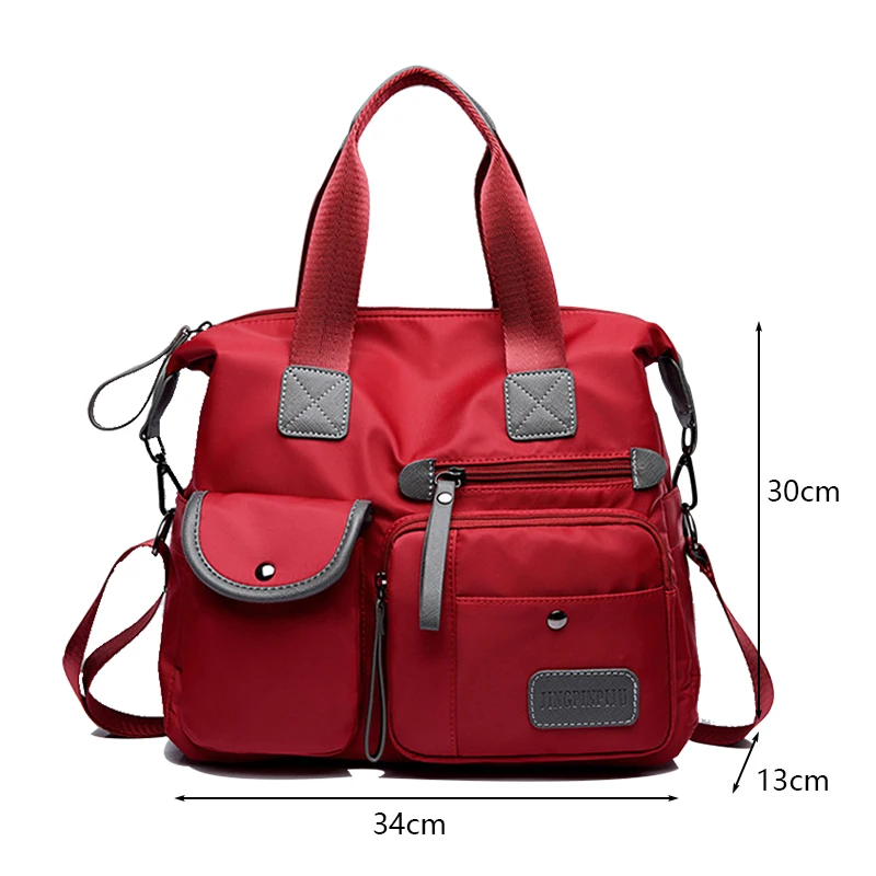 Nylon Handtasche Frauen Große Kapazität Schulter Tasche Wasserdichte Messenger Taschen Casual Dame Umhängetasche Multifunktions Shopping Totes – Detail 30