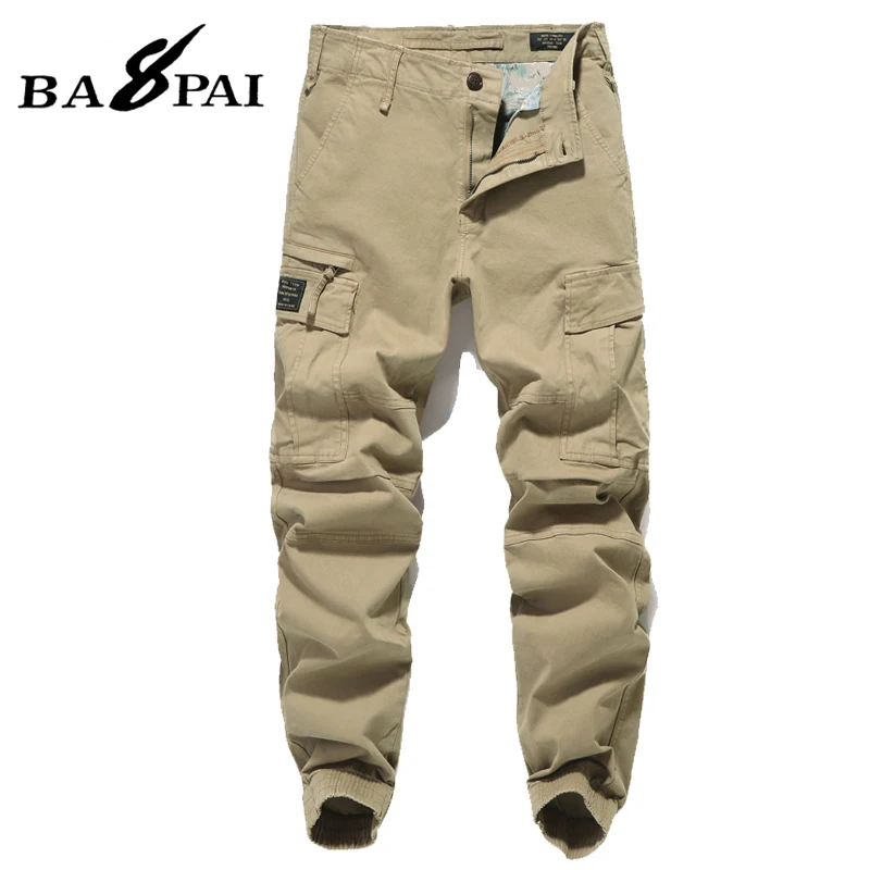 BAPAI Men's Fashion Work Pants Outdoor Wear-resistant Mountaineering Trousers Work Clothes Street Fashion Thick Cargo Pants