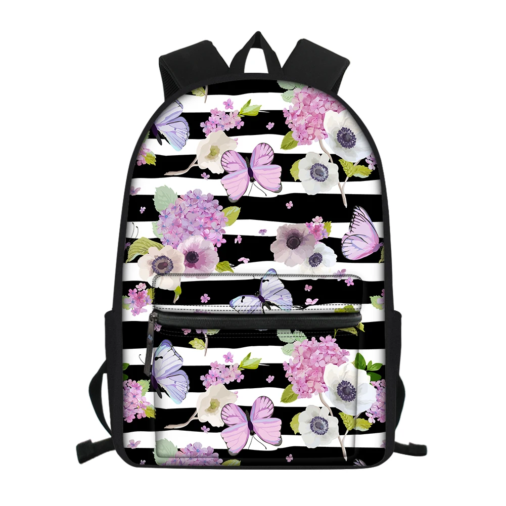 New Women Laptop Backpack Beautiful Floral Pattern Teen Girls Travel Bolsa Kids School Supplies Book Bag Children Plecak