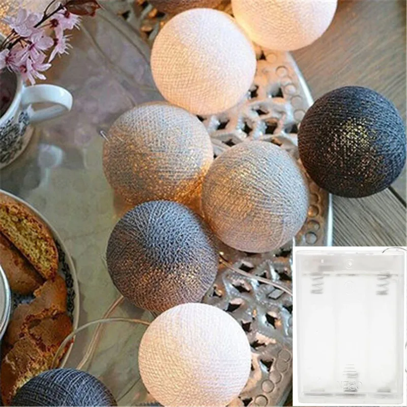 10/20/30 LEDs Lichterketten Baumwollfaden Kugeln Heimdekoration Lampe für Party Hochzeit Farbe Lichterkette Weihnachtsdekorationen