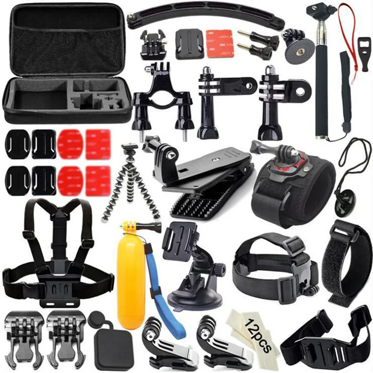 Accessories Kits for GoPro Hero4 / 3 + Sports Camera Accessories Package 50 In 1 Compatible with Small Ant Sj4000