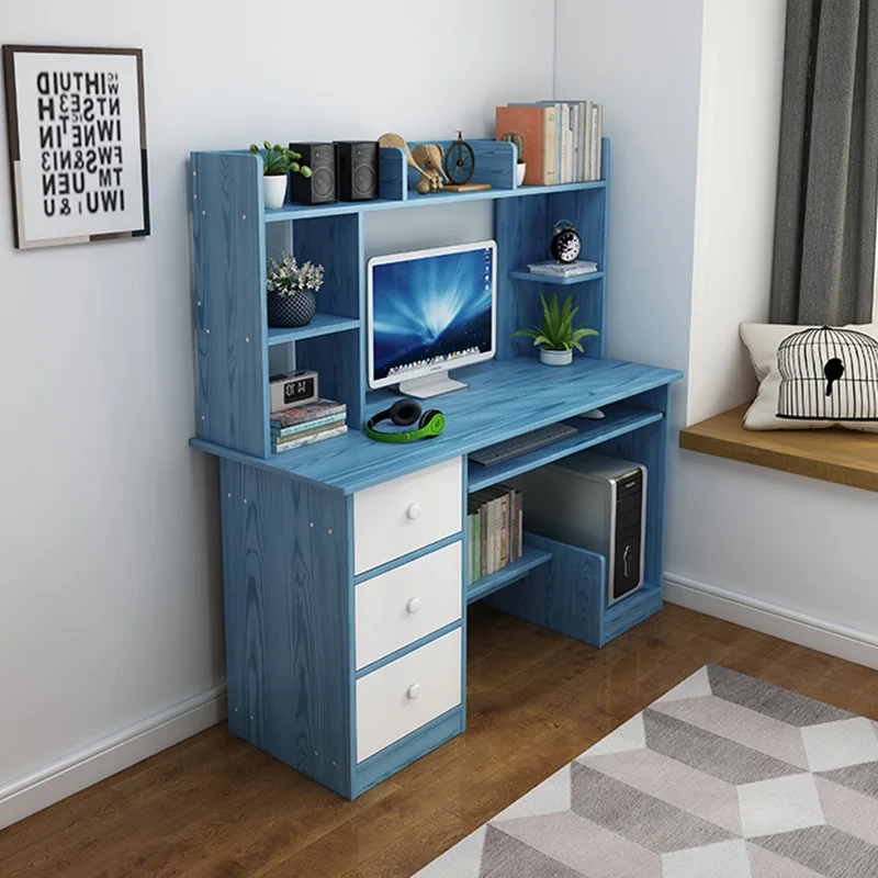 Laptop Stand Table With Bookshelf Portatil Study Furniture Tafel Para Notebook Bed Office Infantil Escritorio Tablo Mesa Desk