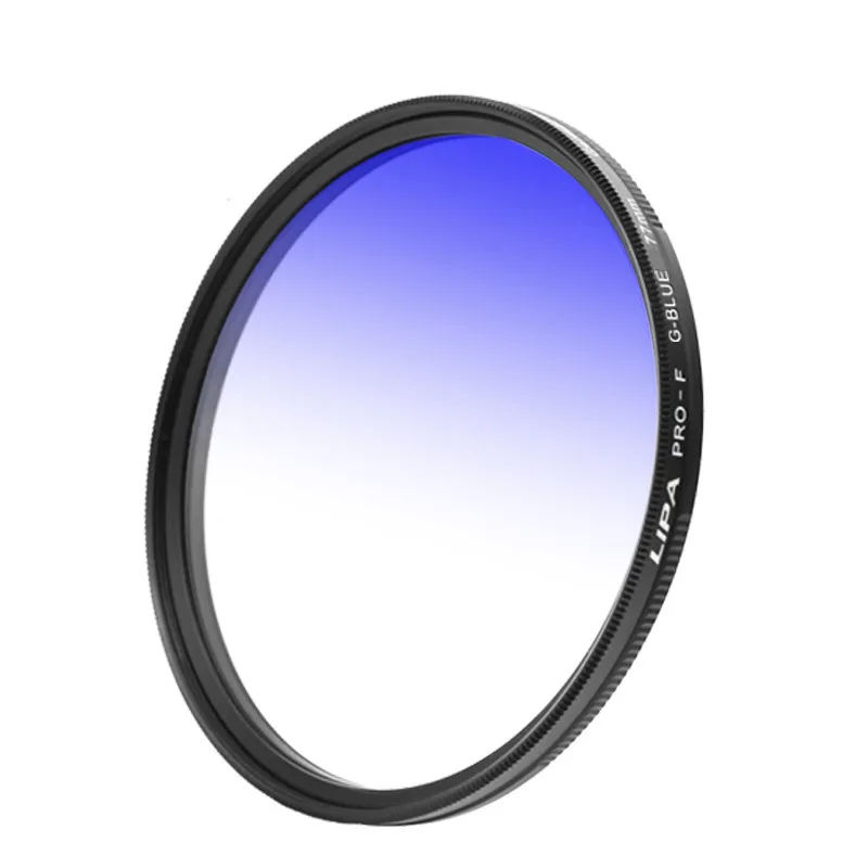 Gradient Blue Round Color Gradient Lens Set SLR Camera Effect Filter Gradient Blue Sunset Lens