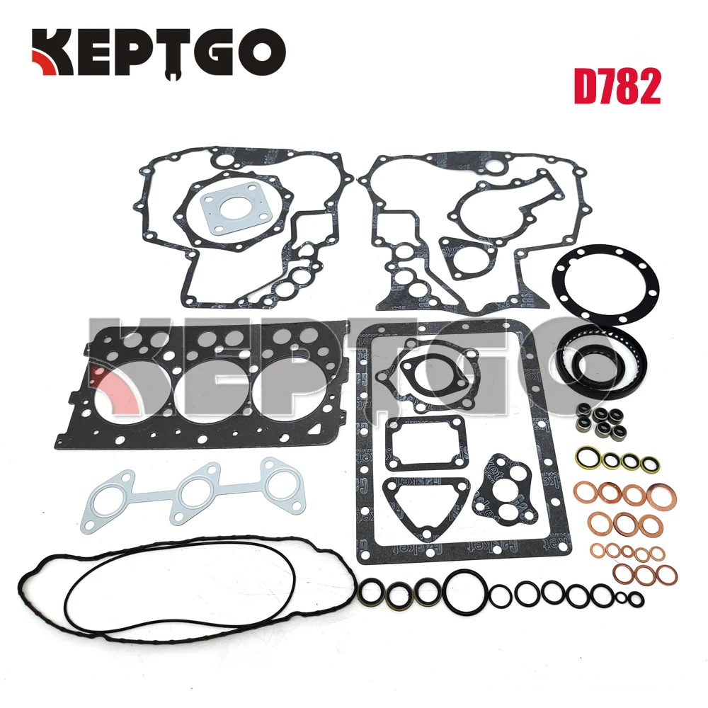 D782 D782-EBH Overhaul Gasket Kit Upper Lower Set For Kubota Engine Bobcat 320