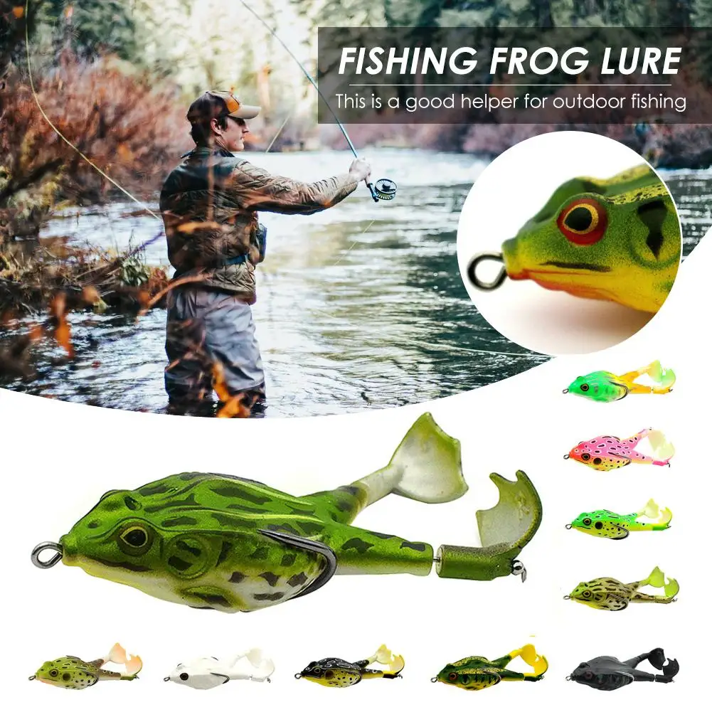 Fishing Lures Kit Artificial Soft Ray Double Propellers Frogs Topwater Fishing Crankbait Lures For Snakehead Artificial Bait