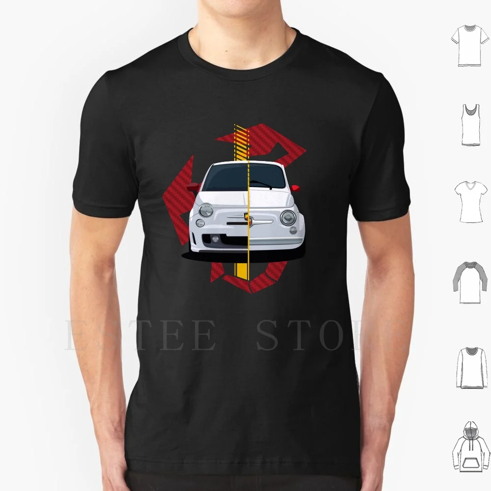 

500 Abarth T Shirt Print Cotton Abarth 500 Cinquecento 600 Generations New Old Scorpion Sportscar Racecar Racing Gearhead