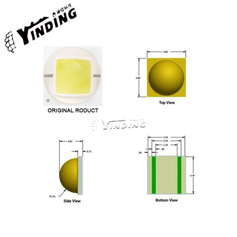 Imagem -06 - Yinding Xm2 Led 10w Diodo Emissor de Luz de Alta Potência 6500k Luz Branca Fria Lanterna Fonte de Luz Lâmpada Miner