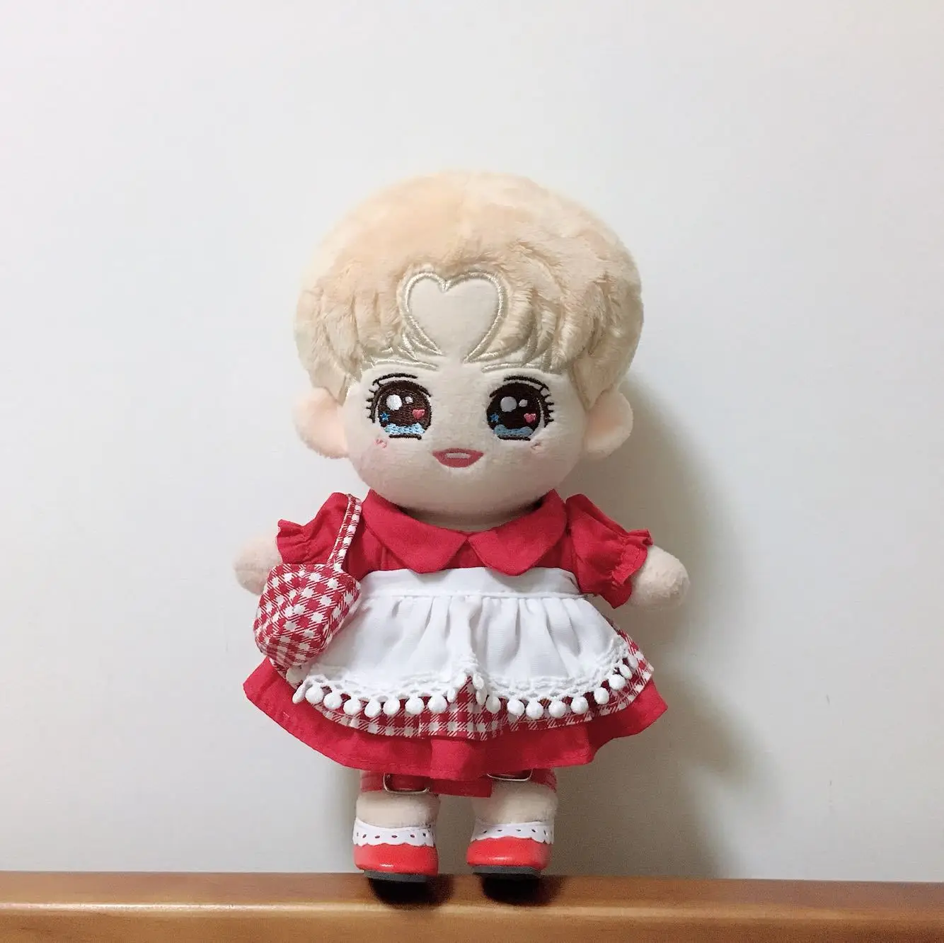 Handmade 4pc/set 10cm Fairy Tale Series Doll Clothes Red Dress Apron Cloak Plush Dolls Outfit Toys Doll's Accessories Cos Suit