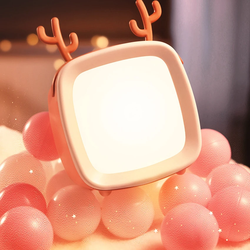 Kids Nightlight Table Lamp Dimmable Bedside Lamp for Breastfeeding Rechargeable Touch Sensor Night Lights, 3 Light Modes