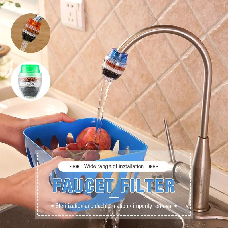 Kitchen Faucet Tap Water Purifier for Household 5 Layers Water Purifier Filter Activated Carbon Filtration Mini Faucet Purifier