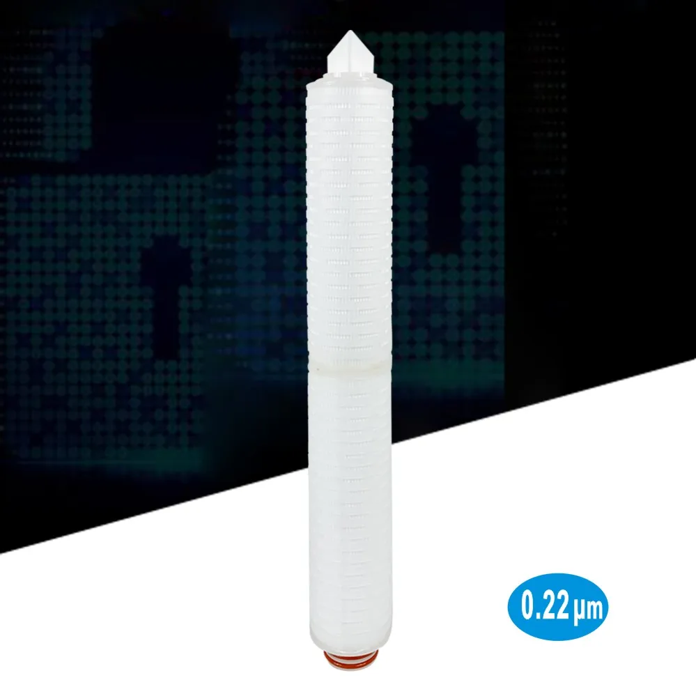 

20" Parker Submicron Pleated Filter Cartridge 0.22 Micron, 222 O'Ring Design&Bayonet, Polypropylene micro fiber media