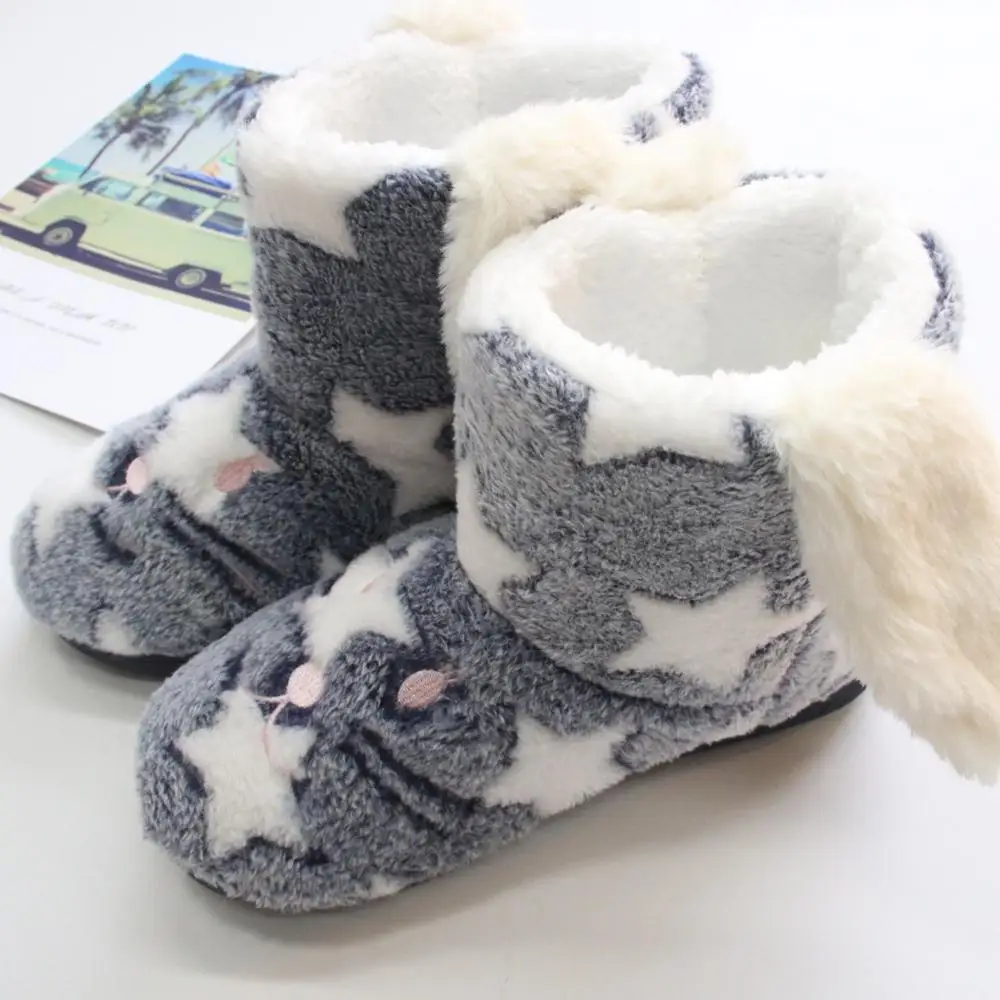 winter ankle home boots womens slippers house woman Socks indoor shoes Winter Warm boots Fur Ankle Boots Shoes