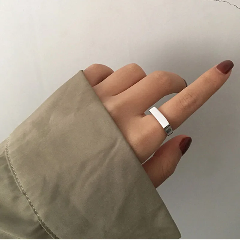 Foxanry Minimalist Silver Color Finger Rings Charm Women Girl Thai Silver Jewelry New Fashion Cross Twining Handmade Ring