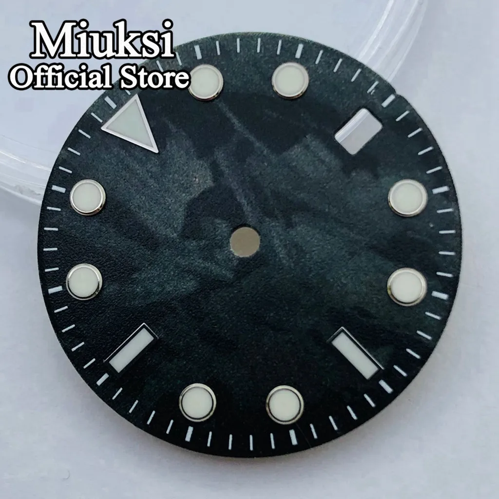 Miuksi 29mm watch dial luminous dial fit NH35 movement