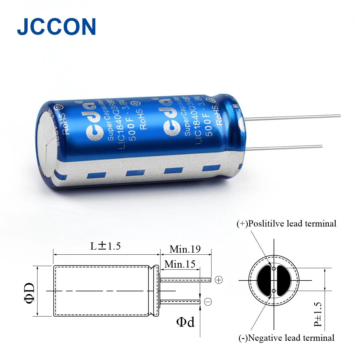 Imagem -06 - Farah Capacitor para Gravador de Dados de Viagem Veículo Capacitor Farah tipo d Taiwan Cda 10f 40f 100f 120f 250f 500f 750f 3.8v