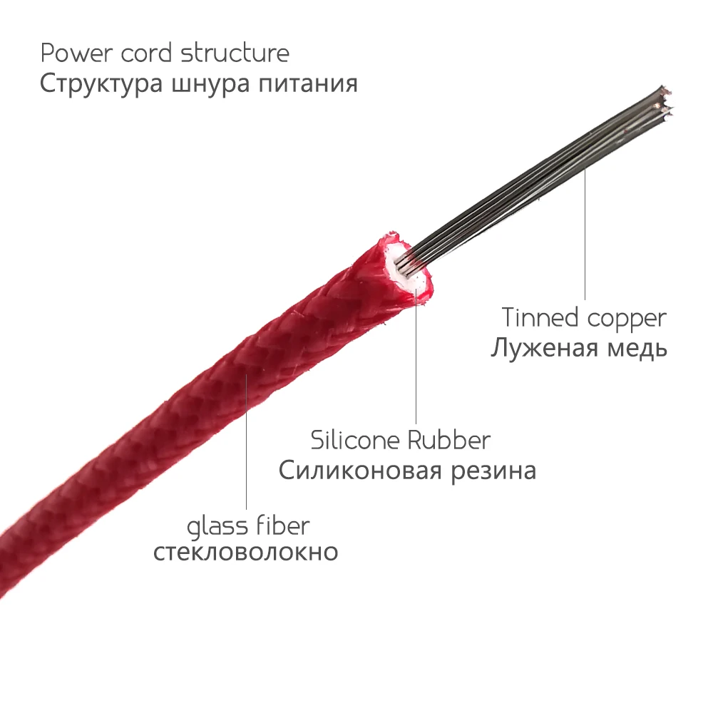 6K 10m 73w cavo di riscaldamento in gomma siliconica in fibra di carbonio cavo di riscaldamento morbido resistente senza radiazioni cavo di calore