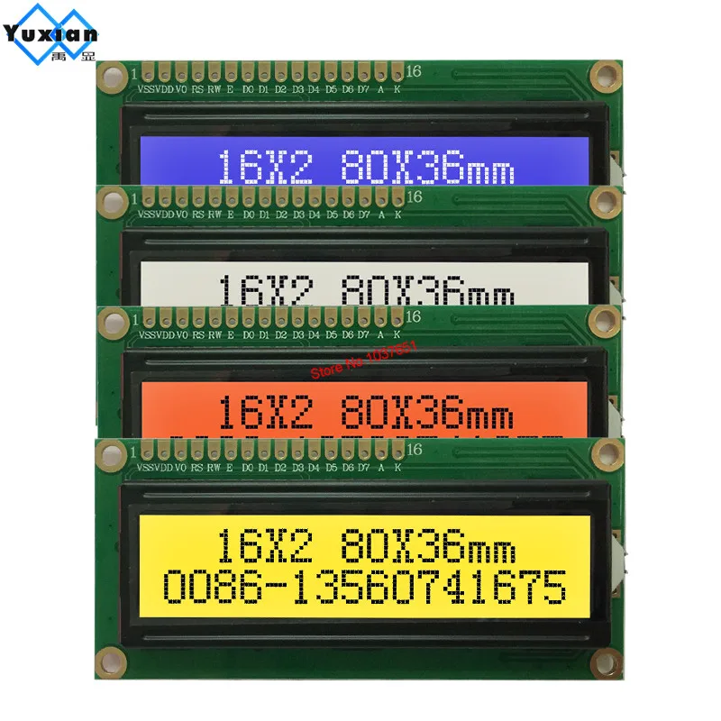 1602 16x2 moduł wyświetlacza Lcd I2C IIC płyta I2C plastik 3.3v 5v do wyboru niebieski zielony biały czerwony ekran HD44780 SPLC780D