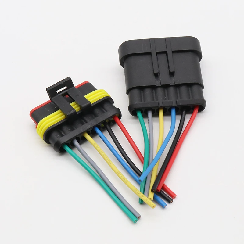 6 Pin Way Sealed Waterproof Electrical Wire Connector Plug Set auto connectors with cable