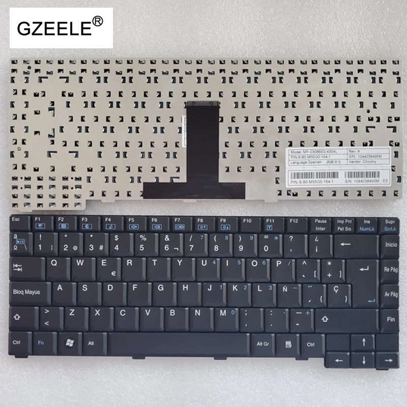 

SP Layout Keyboard FOR CLEVO M54 M55 M66 M540 M550 M660 M740TU m761s Spanish