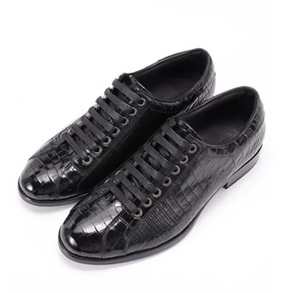 piliyuan crocodile  Leather shoes  male shoes new breathable crocodile leather  Casual shoes  British  male  fashion  business