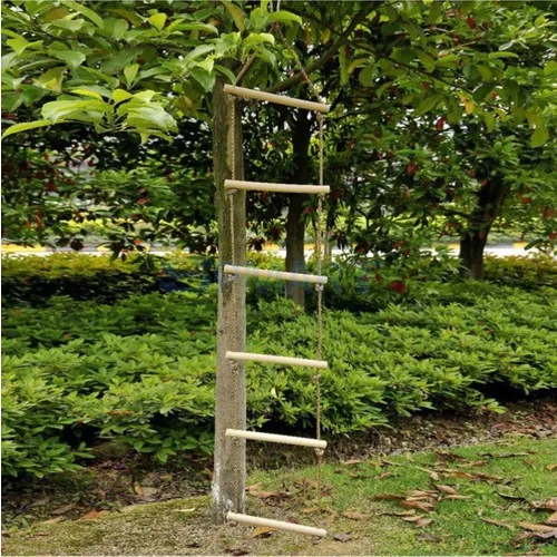 Biblio Roped Wooden Cascading Climbing Ladder
