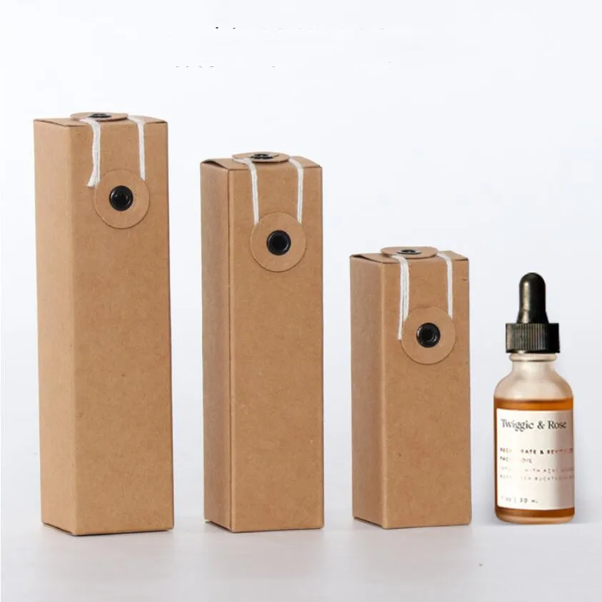 12PCS Essential Oil Bottle Packaging Box Tube Kraft Paper Gift Box Perfume Cosmetic Box Mystery Box To Pack Products