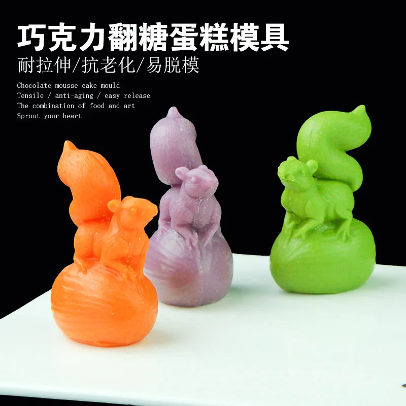 

3D Squirrel Candle Silicone Mold for DIY Handmade Aromatherapy Candle Ornaments Handicrafts Soap Mold Hand Gift Making