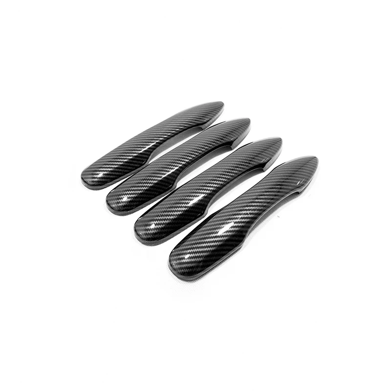 For Toyota Yaris accessories 2020 2021 ABS Carbon Car door Handle Decoration protector Cover Trim Car styling 4 Pcs/set