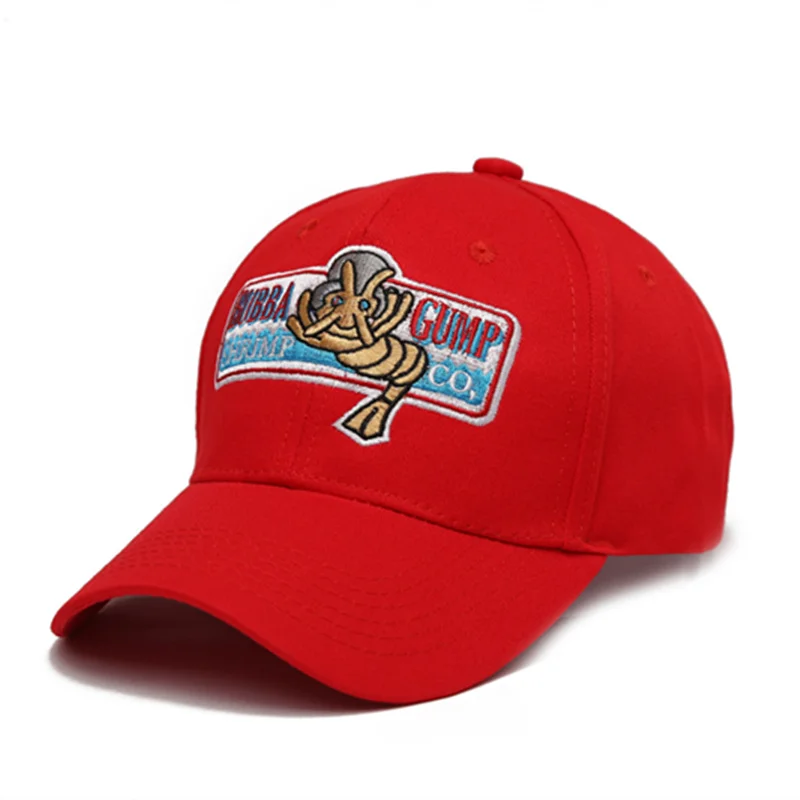 Wysokiej jakości czapka z daszkiem mężczyźni kobiety regulowany bawełniany haft Gump tata kapelusz Forrest Trucker czapki z daszkiem Casquette Homme