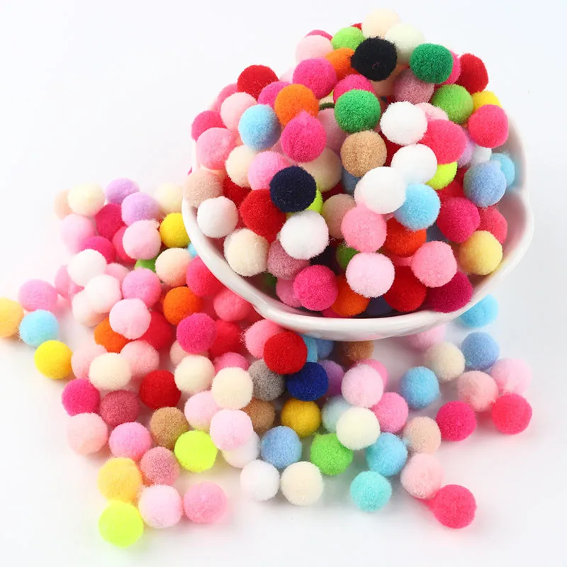 10Mm High Elastic Plush Ball Fluffy Soft Pompons Handmade Children's Toys Wedding Decoration Diy Sewing Craft Supplies 20g