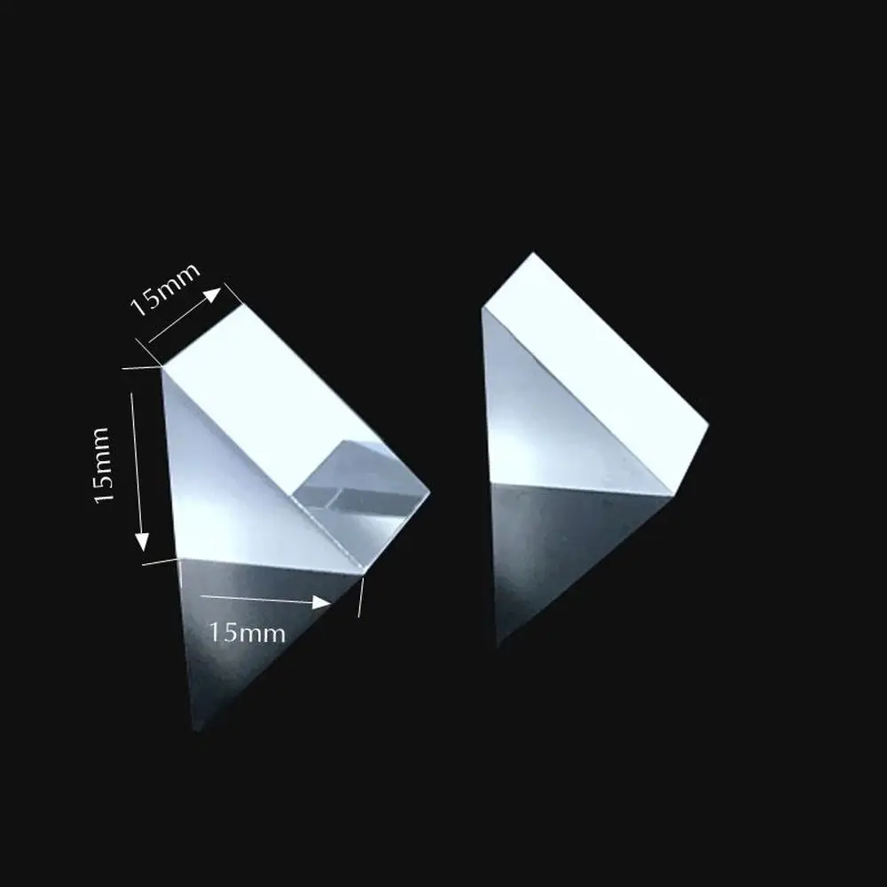 Isosceles Right Angle Prism 45 Degree 15*15*15MM Optical Glass   Small  Visual Inspection Diamond Mirror