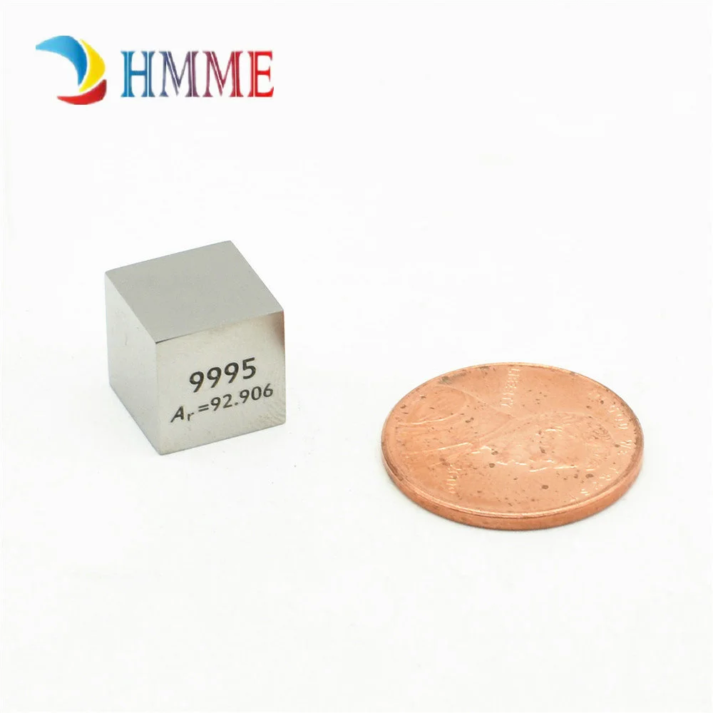 Cubo de nióbio polido de 10mm para coleção de elementos, bloco de densidade nb feito à mão, faça você mesmo, hobbies, artesanato, espelho de exibição polido