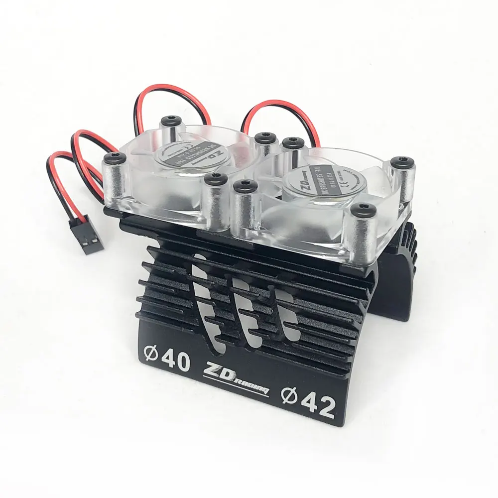 ZD RACING RC 40-42mm Heatsink With High Speed Cooling Fan for 1/8 1/10 4268 4274 4092 1515 1512 1518 Buggy Truck Cars Motors