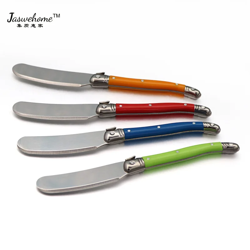 4Pcs/6Pcs Laguiole Stainless Steel Butter Knife Cheese Butter Jam Spatula Child Kid Sandwich Cheese Slicer Cheese Spreader