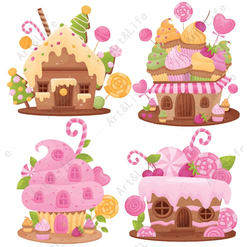 Hot New Metal Cutting Dies Biscuit House Birthday Cake House Stencils for Making Scrapbooking Album Paper Card Embossing Cut Die