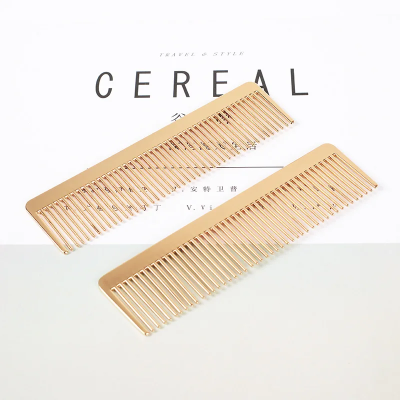 Oro pettine minimalista design in metallo pettine ins retro pettine