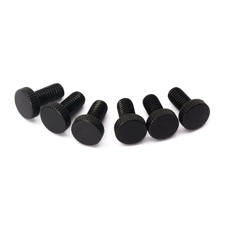 12 Stück M5*13,5mm schwarze Tremolo-Brücken-Feinabstellschrauben für E-Gitarren-Zubehörteile Musikinstrument Flachkopf – Detail 1