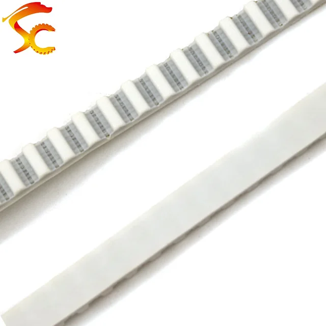 

10meters/LOT T5 timing belt width 50mm white Polyurethane with steel core T5 50MM PU open belt